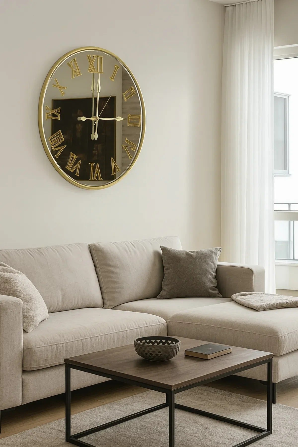 American High End Mirror Wall Clock