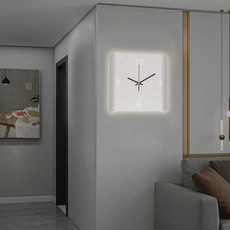 Minimislistic Led Lighted Acrylic Wall Clock