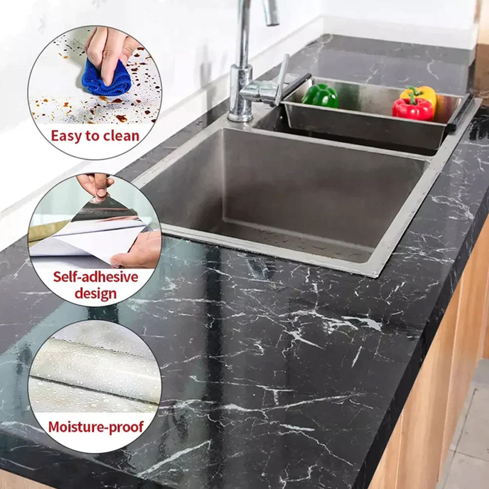 Self Adhesive Marble Sheet  | Anti Oil & Heat Resistant (2ft x 6.5ft)