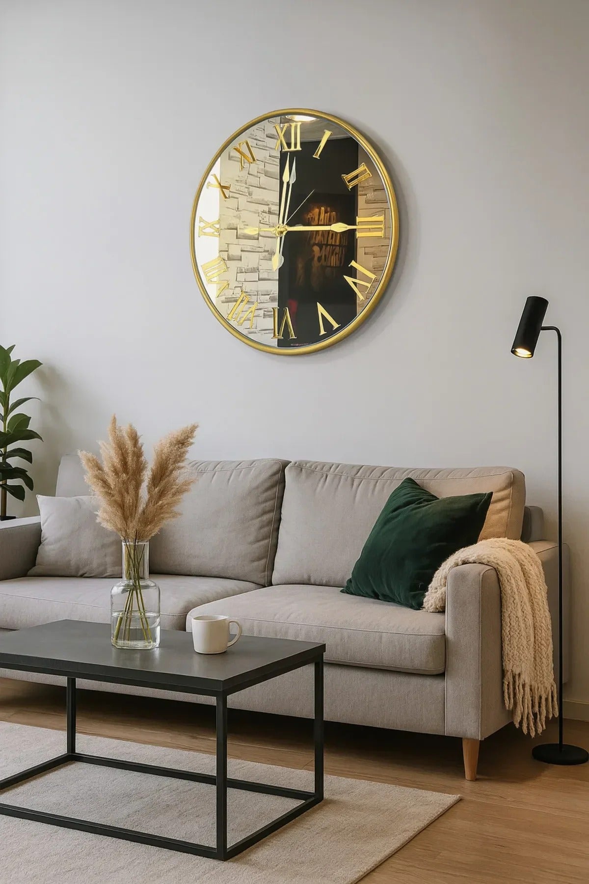 American High End Mirror Wall Clock
