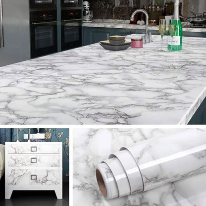 Self Adhesive Marble Sheet  | Anti Oil & Heat Resistant (2ft x 6.5ft)