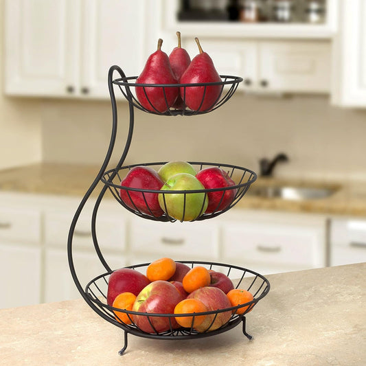 Stainless Steel High Quality Fruit & Vegetable Basket 3 Tier