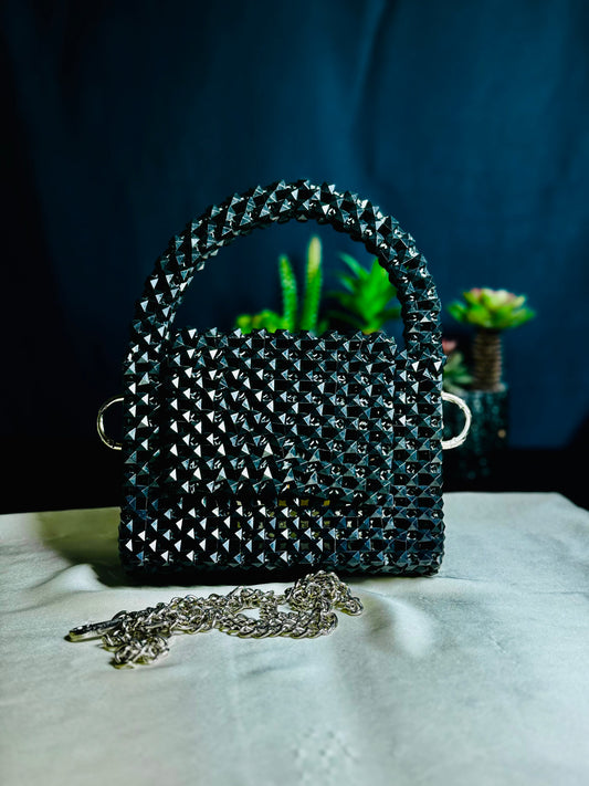SQUARE STONE HANDMADE BAG