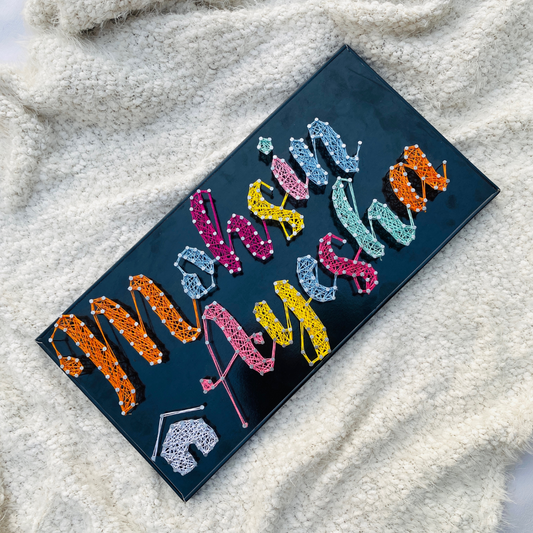 Custom String Art – Double Name on MDF SHEET (8x16 inch)