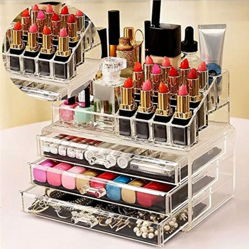 Cosmetic Make Up & Acrylic Jewelry Storage Organizer