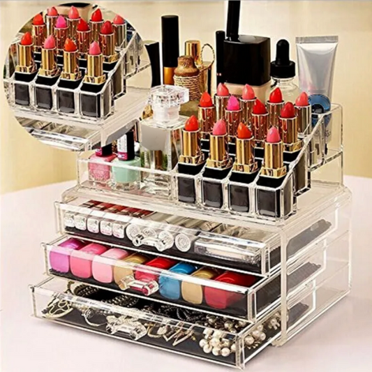 Cosmetic Make Up & Acrylic Jewelry Storage Organizer